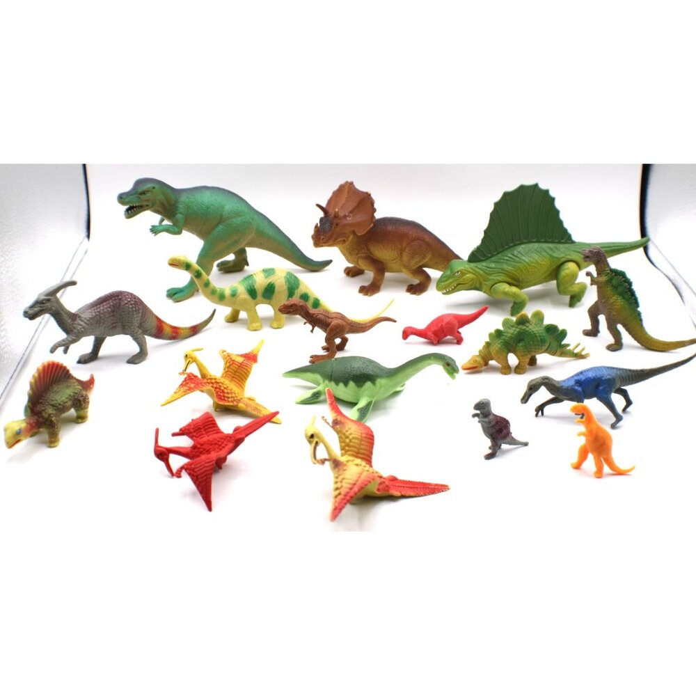 Dinosaur Toy 17pc Set Figures Kids Educational Play Various Types Styles Colors